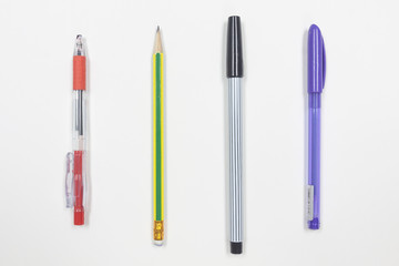 Pens  isolated on white