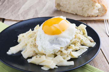 Traditional pasta with egg