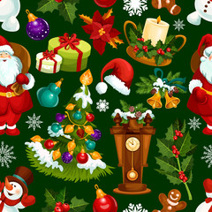 Christmas holiday seamless pattern background