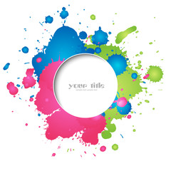 Fototapeta premium Circle splash text box