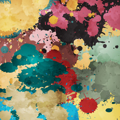 Watercolor background. Vector illustration of splashes of paint