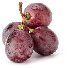 Red grape berry bunch isolated on white background cutout