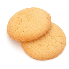 short pastry cookies isolated on white background