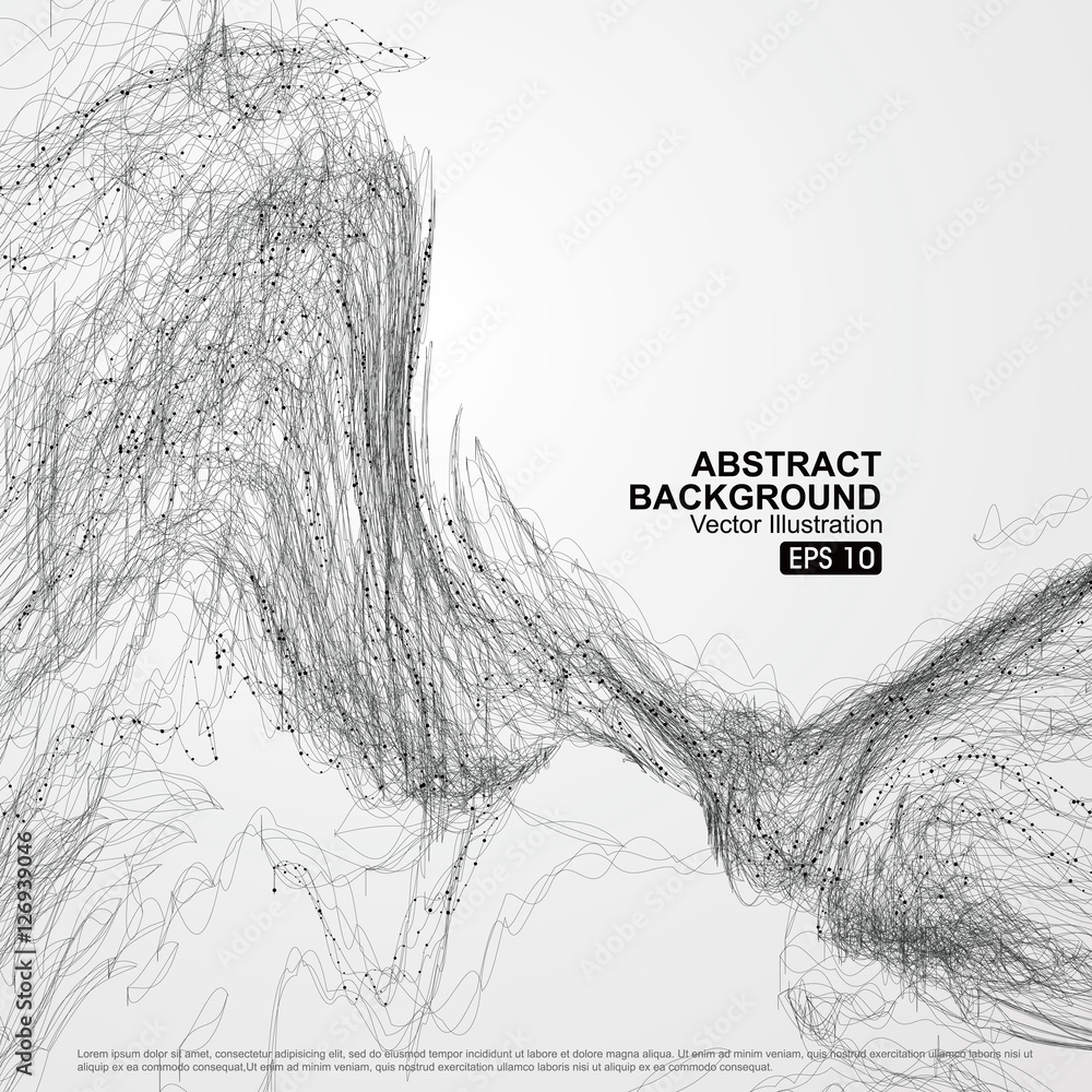 Poster complex lines consisting of abstract graphic.