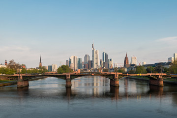 Naklejka premium Skyline of Frankfurt city in Germany. 