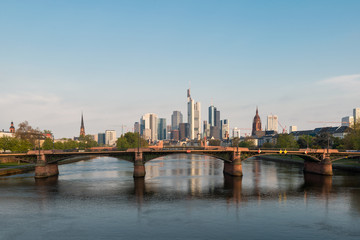 Skyline of Frankfurt city in Germany. 