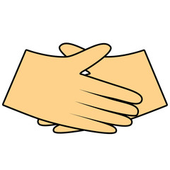 握手する手のイラスト