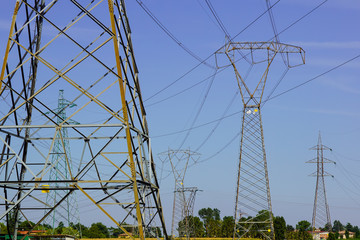 power pole under blue