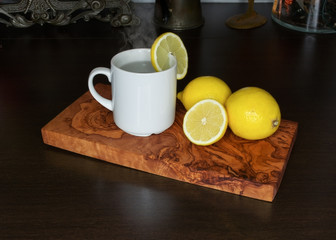 Hot cup of lemon