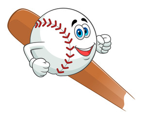 Baseball and baseball-bat