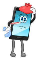 Mobile phone sick