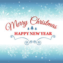 Naklejka na ściany i meble E-card for Happy New Year and Merry Christmas. Vector illustration.