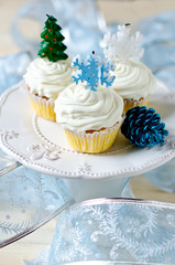 Christmas cupcakes with cream cheese