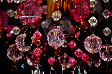 beautiful chandelier crystals background