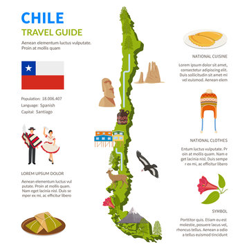 Chile Infographics Layout With Map