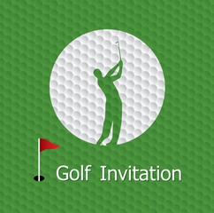 Golf invitation graphic design