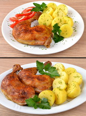udko pieczone z ziemniakami