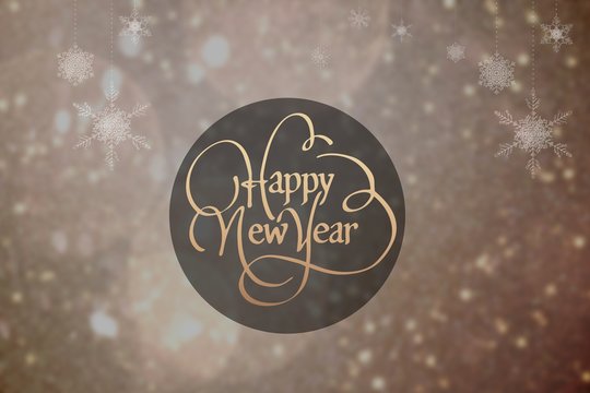 New Year Message on Blurry Background Design