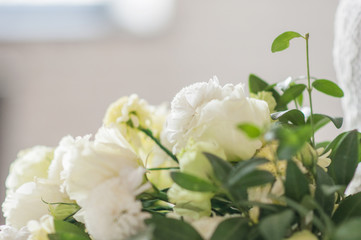 
Wedding bouquet of eustomy, disheveled bouquet
