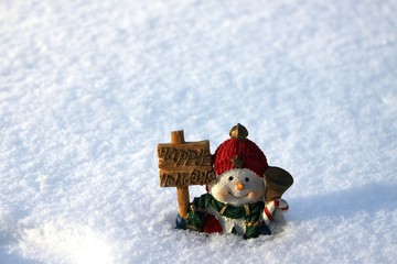 cheerful snowman