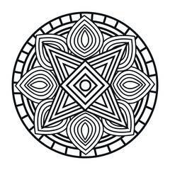 mandala art isolated icon vector illustration design