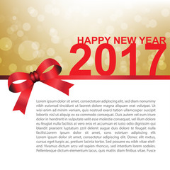 Fototapeta na wymiar Happy new year 2017 card vector illustration