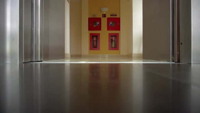 Opening Doors in Modern Elevator