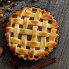 Apple pie / Apple Tart top down view