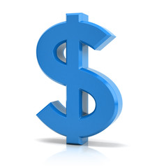 Blue dollar sign
