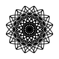 Vector hand-drawn oriental mandala, ethnic doodle mandala with colorful ornament, isolated decorative template, Islam, Arabic, Indian, ottoman motifs, EPS 10