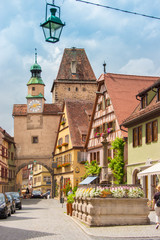Medieval town of Rothenburg ob der Tauber, Bavaria, Germany