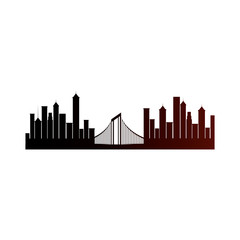 cityscape sky line isolated icon vector illustration design