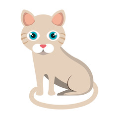 Obraz premium cute cat mascot icon vector illustration design