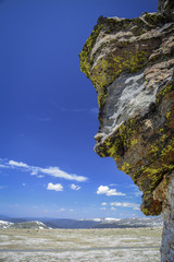 A big rock face of Colorado mountain