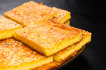 cheesecake with sesame seeds