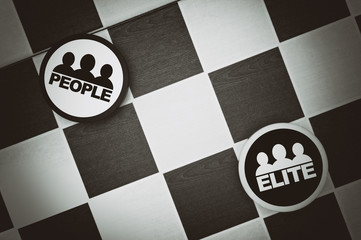 People vs Elite - Draughts (Checkers) - Break up of society and tension between classes....