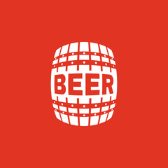 The Beer icon. Cask and keg, alcohol, Beer symbol. UI. Web. Logo. Sign. Flat design. App. Stock