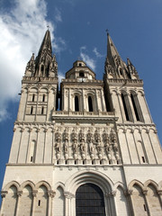 Fototapeta na wymiar angers cathedral loire valley france