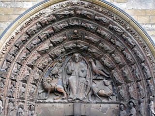 Obraz premium angers cathedral loire valley france