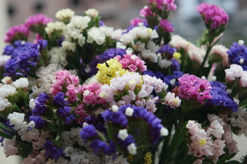 colorful bouquet of flowers in a vase