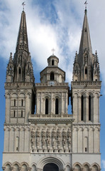 Fototapeta na wymiar angers cathedral loire valley france