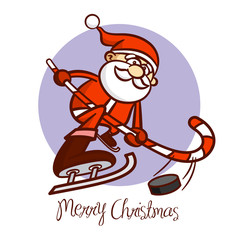 Merry Christmas and Happy New Year Santa Claus