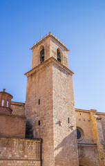 Fototapeta na wymiar Tower of the Santa Maria de los Sagrados Corporales church in Da