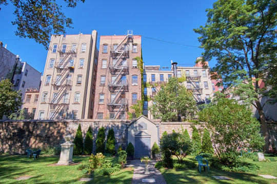 Buildings surrounding the Marble Cemetery in Esat Village in New York City