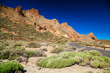 landscape with cliffs and country road