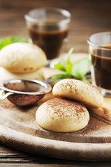 Homemade sweet cookie with coffee