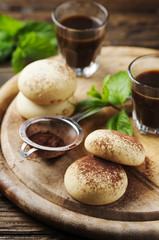 Homemade sweet cookie with coffee