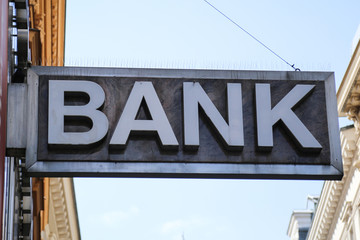 Fototapeta premium Old Bank Sign
