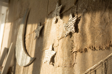 Old background of sacking