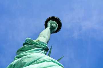 Fototapeta premium Statue of Liberty Torch from Below